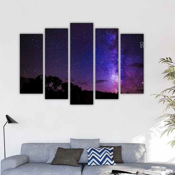 Stars from the night sky with the Milky Way