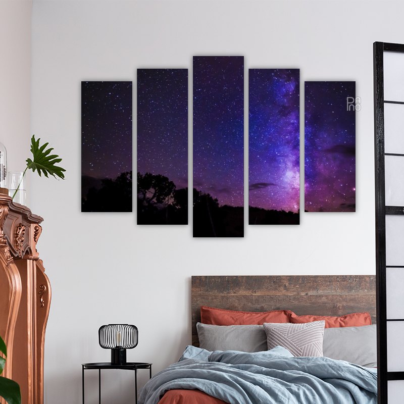 Stars from the night sky with the Milky Way