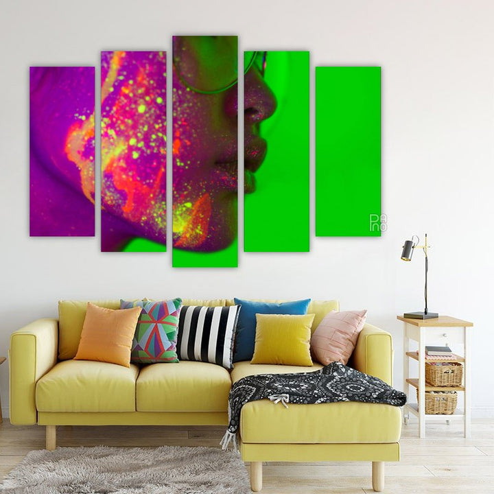 Abstract Composition with Female Face