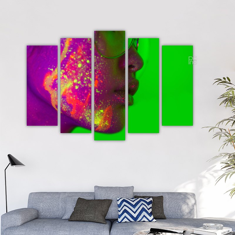 Abstract Composition with Female Face