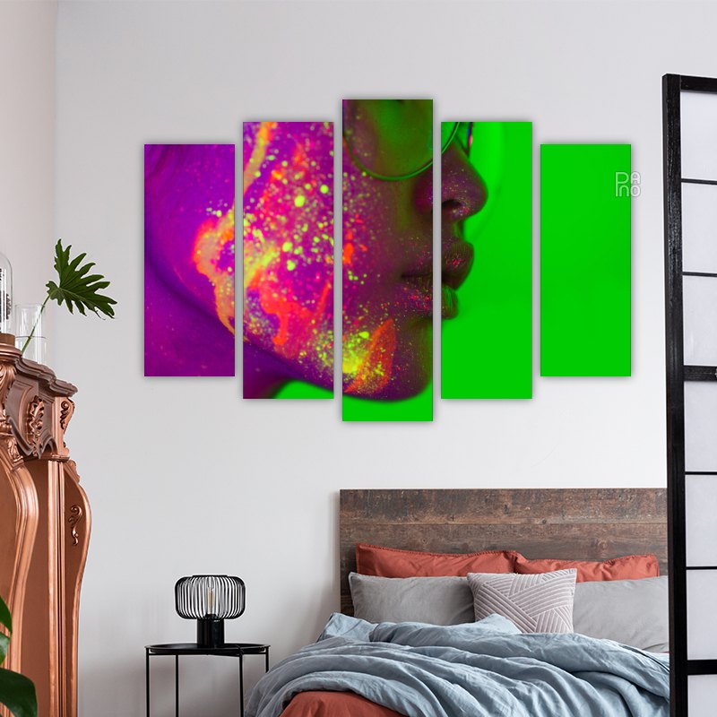 Abstract Composition with Female Face
