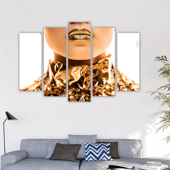 Woman with Golden Details
