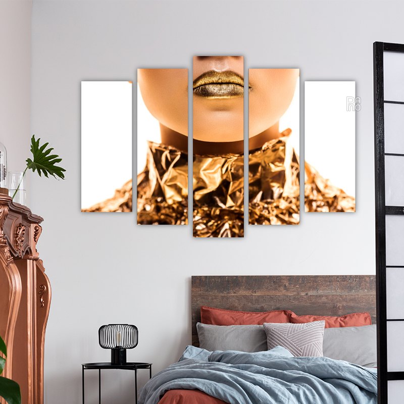 Woman with Golden Details
