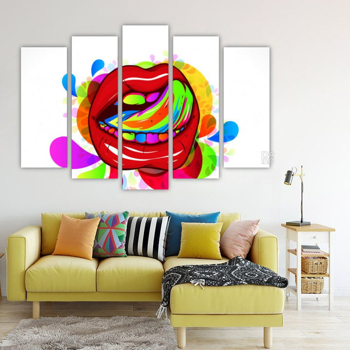 Abstract Colorful Lips