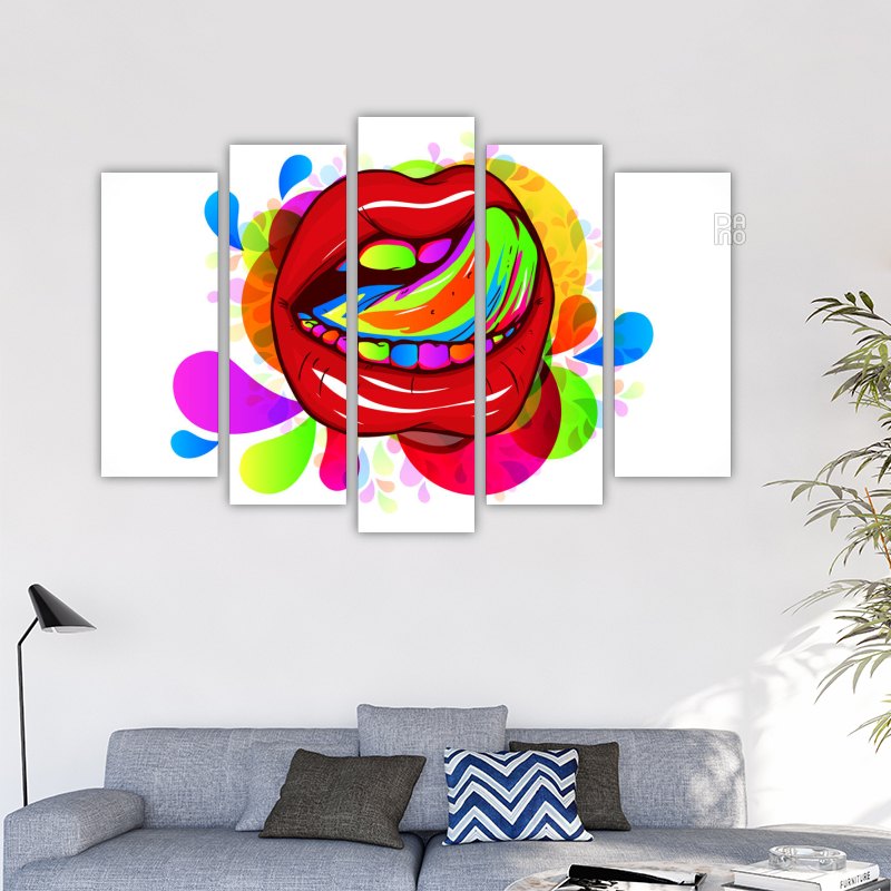 Abstract Colorful Lips