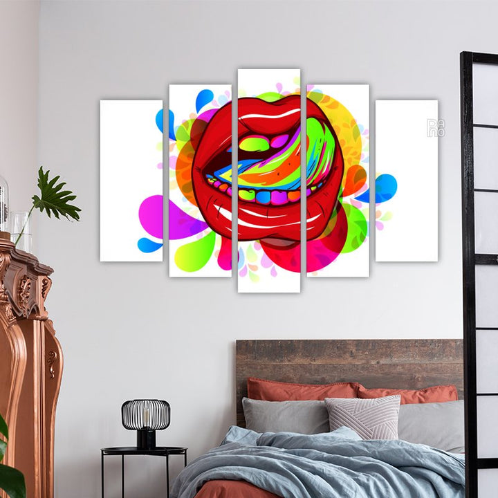 Abstract Colorful Lips