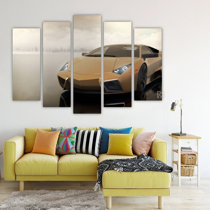 Luxusauto in Goldfarbe