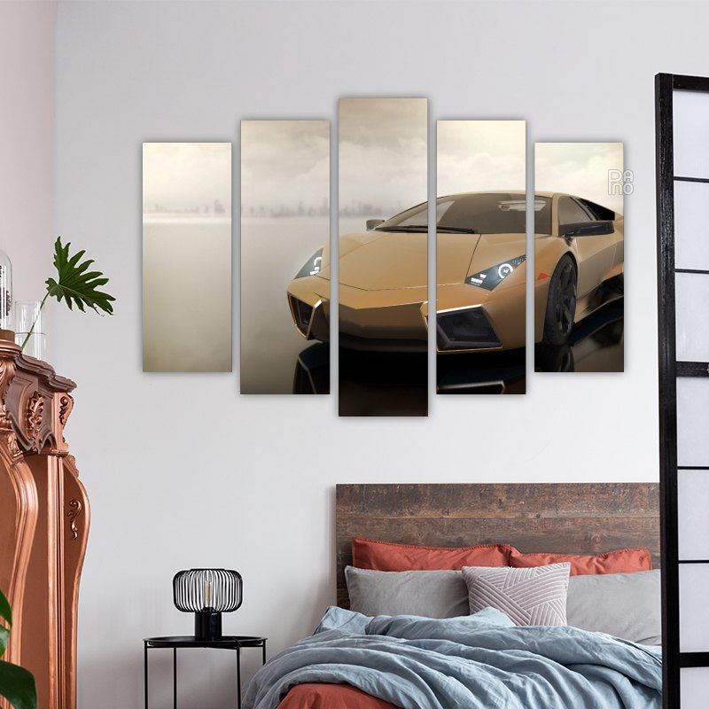 Luxusauto in Goldfarbe