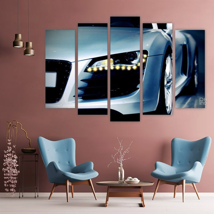 Headlight of a Luxury Sports Car