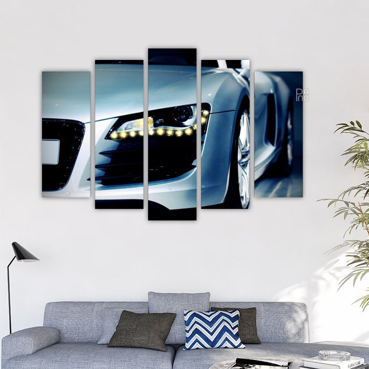 Headlight of a Luxury Sports Car