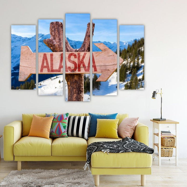 Wooden Alaska Sign