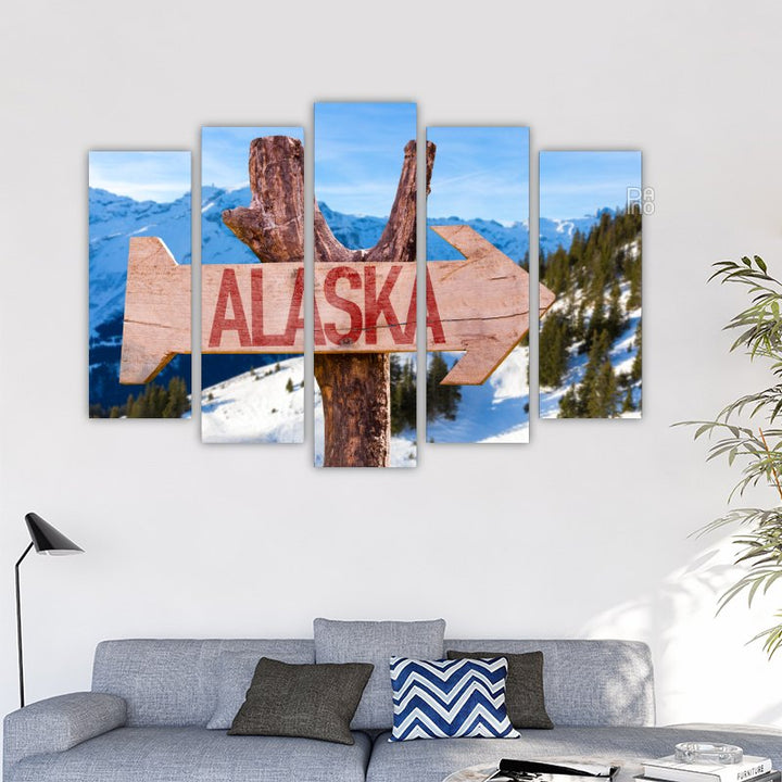 Wooden Alaska Sign