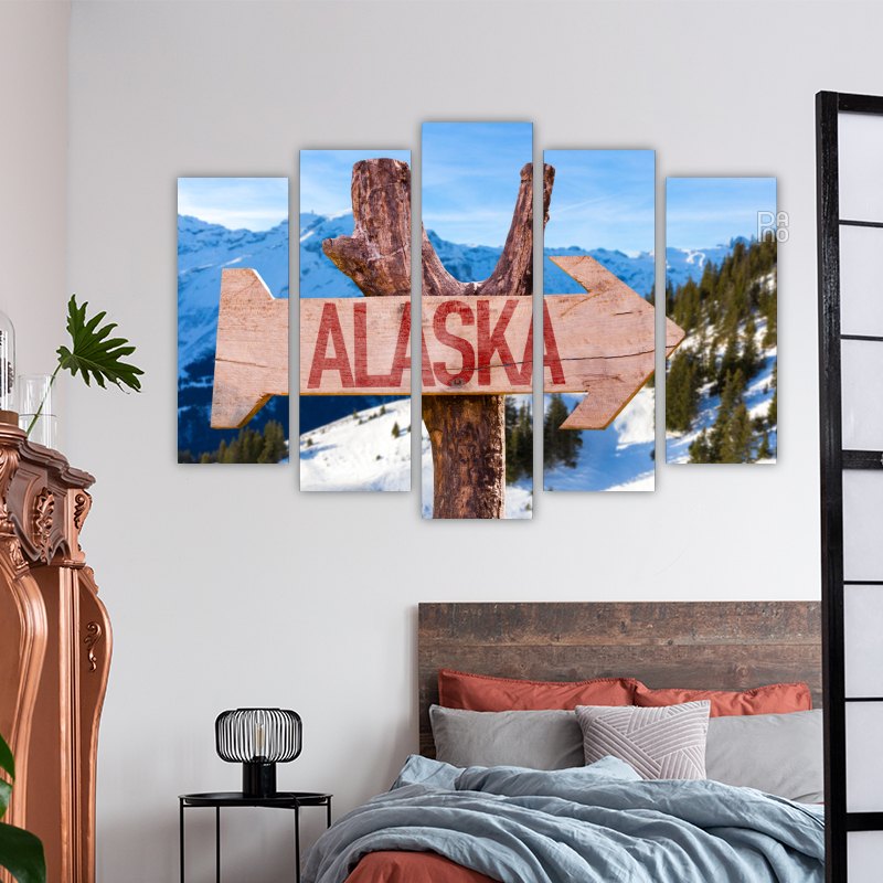 Wooden Alaska Sign