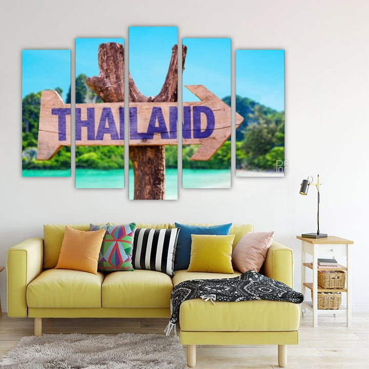 Wooden Thailand Sign