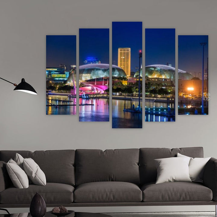 Singapore City Skyline at Night
