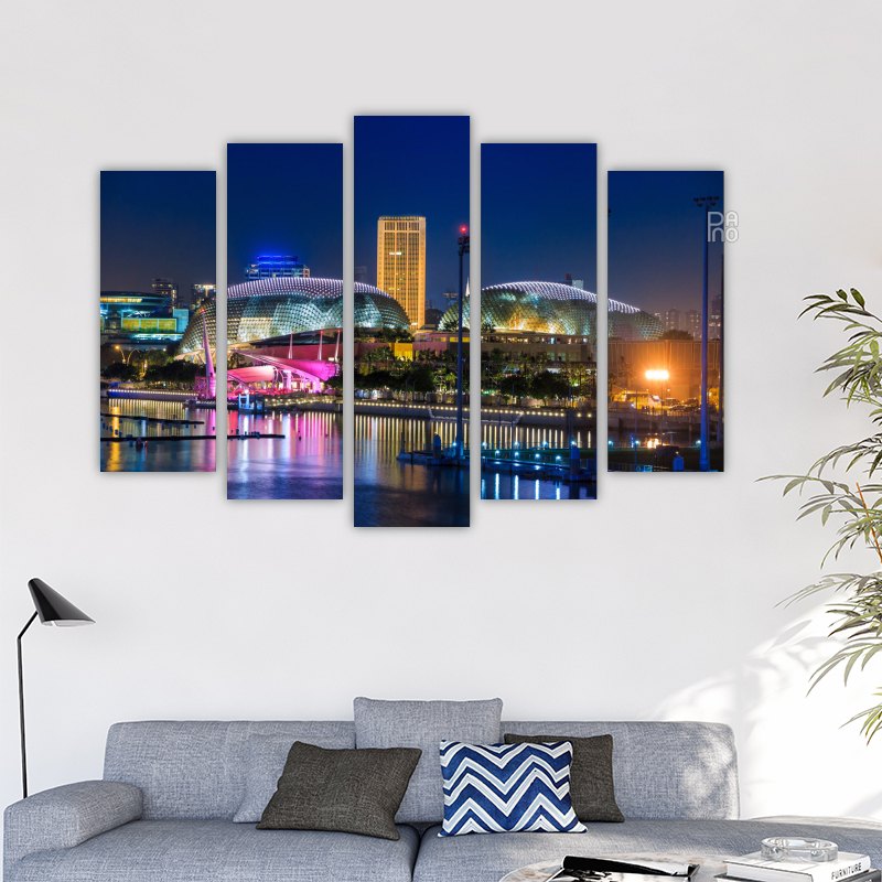 Singapore City Skyline at Night
