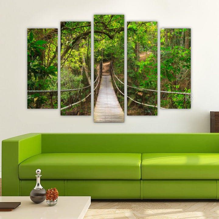 Rope Bridge in the Forest
