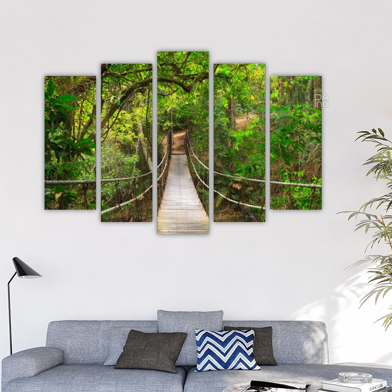 Rope Bridge in the Forest
