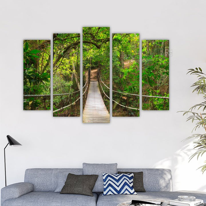 Rope Bridge in the Forest