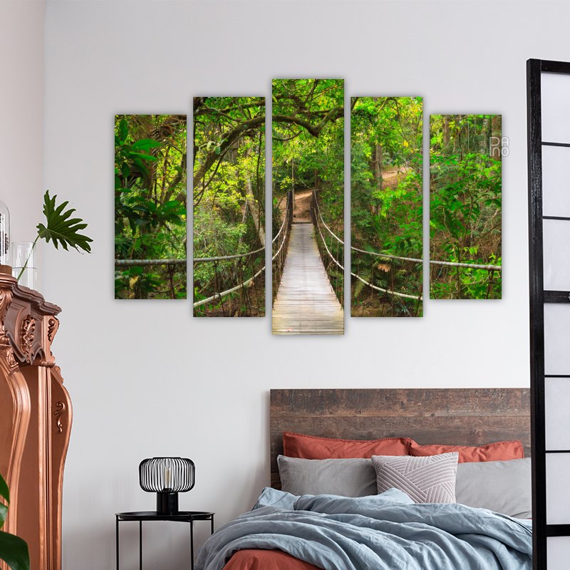 Rope Bridge in the Forest
