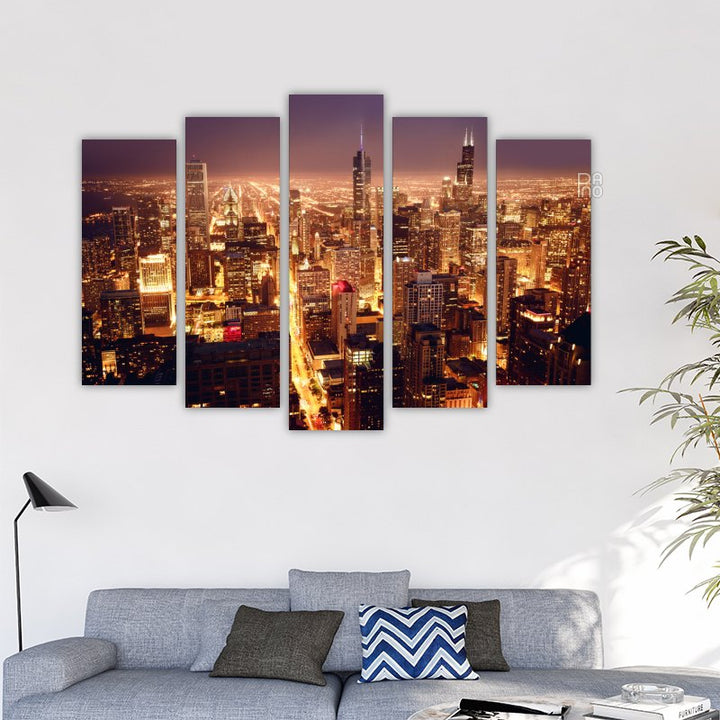 Night View of Chicago