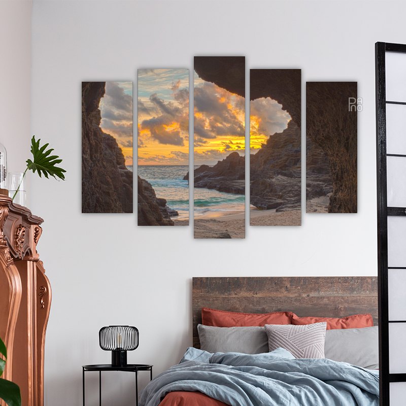 Beautiful Seaside View Among the Rocks