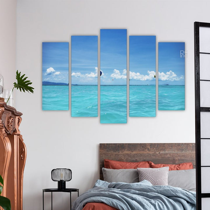 Kite Surfers in the Sea