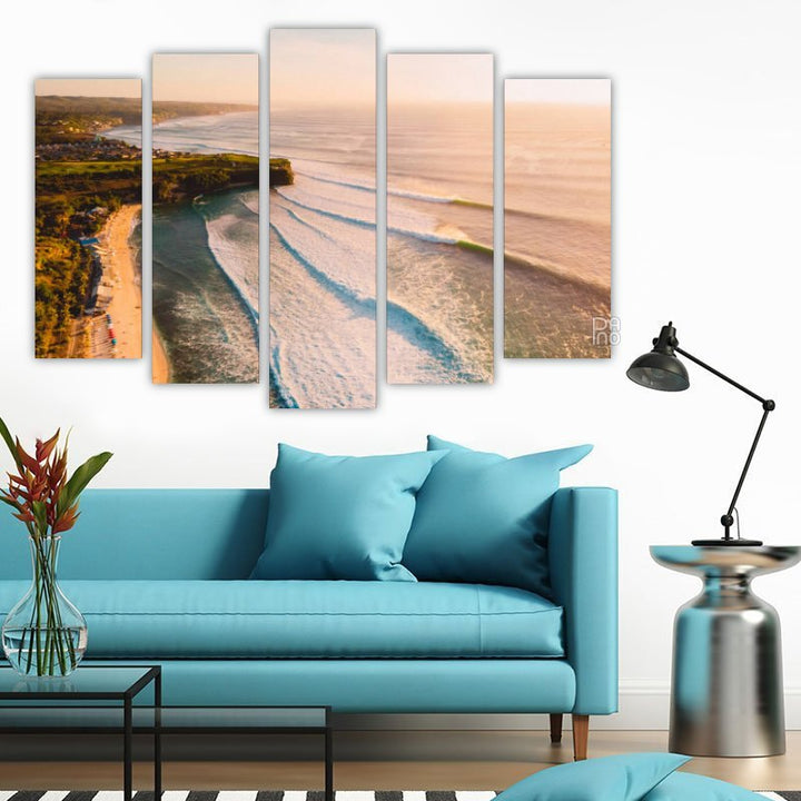 Ocean Waves at Sunset