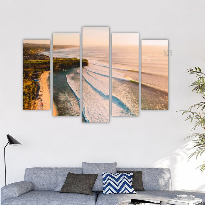 Ocean Waves at Sunset