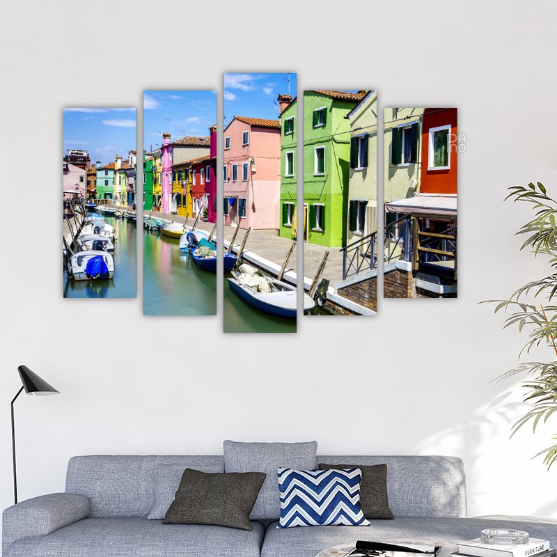 Colorful Houses by the Canal