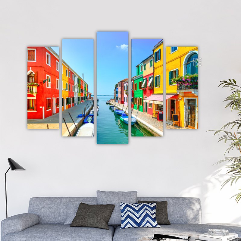 Colorful Houses and Boats