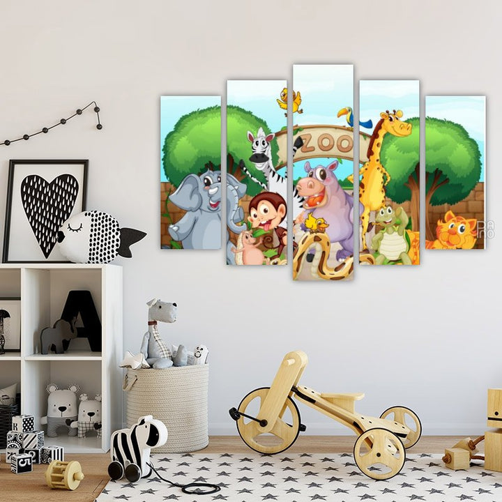 Animals in Front of the Zoo
