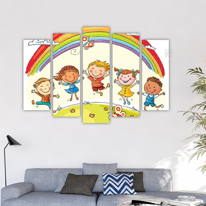 Children under a Rainbow