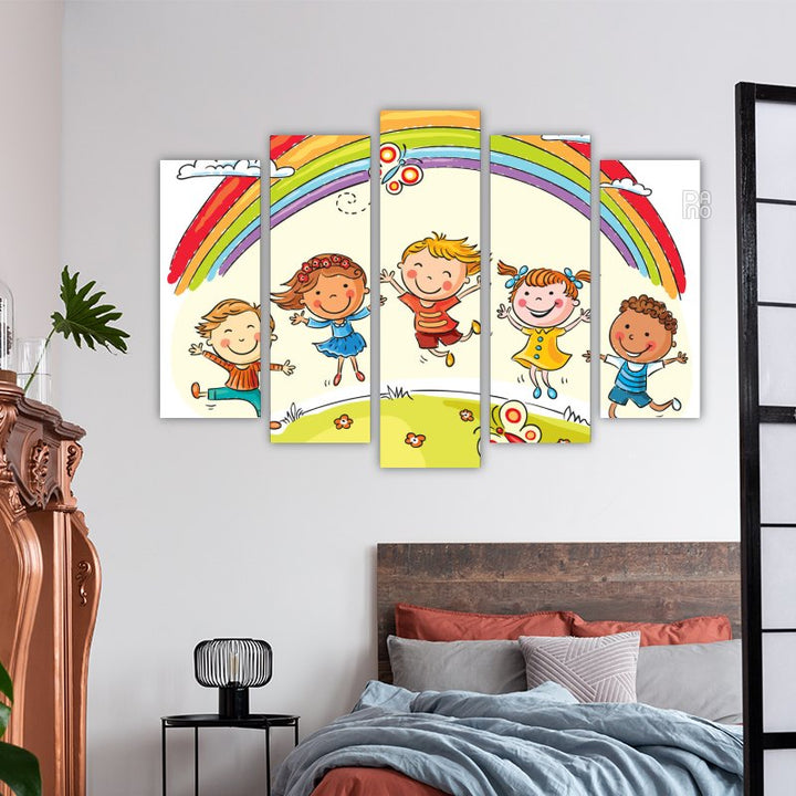 Children under a Rainbow