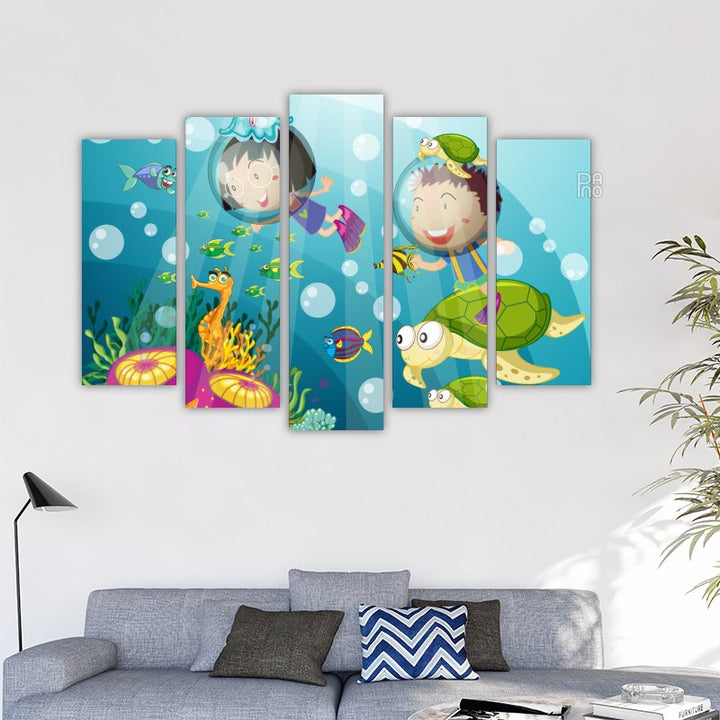 Children in the Sea World