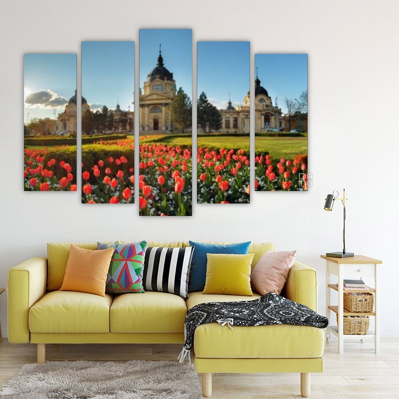 Spring Panorama with a Flower