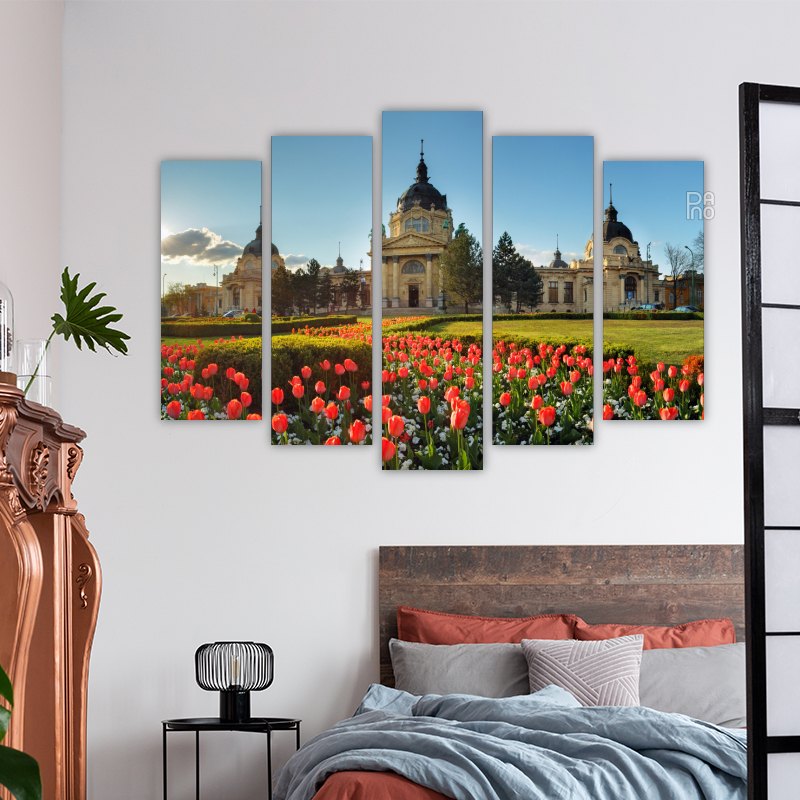 Spring Panorama with a Flower