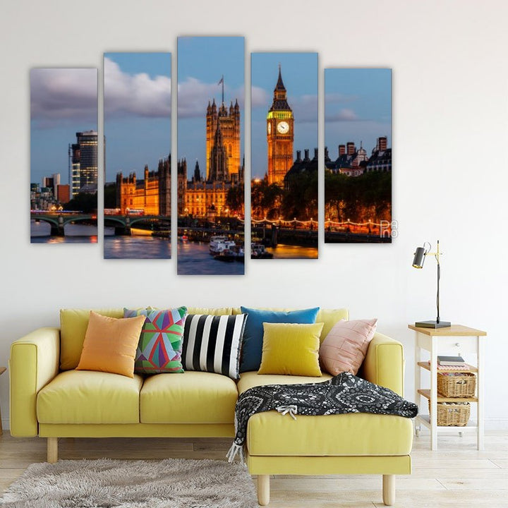 Big Ben and Westminster Bridge at Night