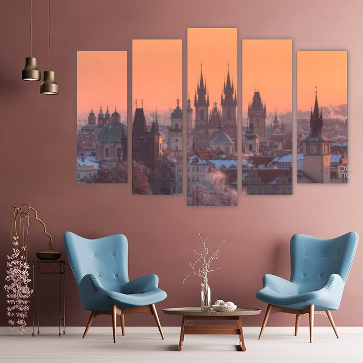 Panoramic View of the Old Town in Prague