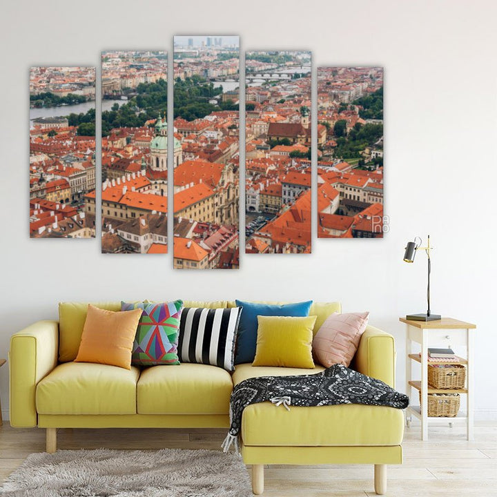View of a Beautiful Urban Landscape in Prague