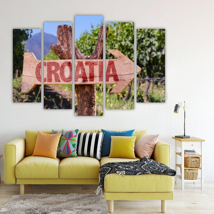 Wooden Croatia Sign