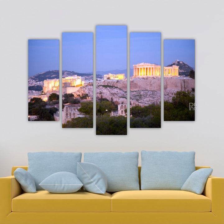 Acropolis in Greece at Night