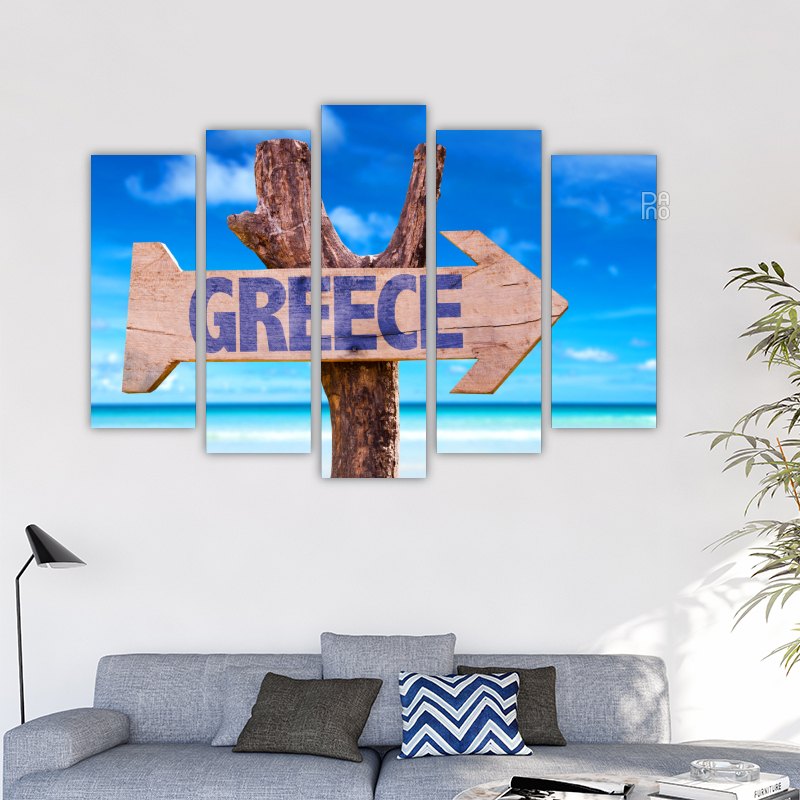 Wooden Sign Greece