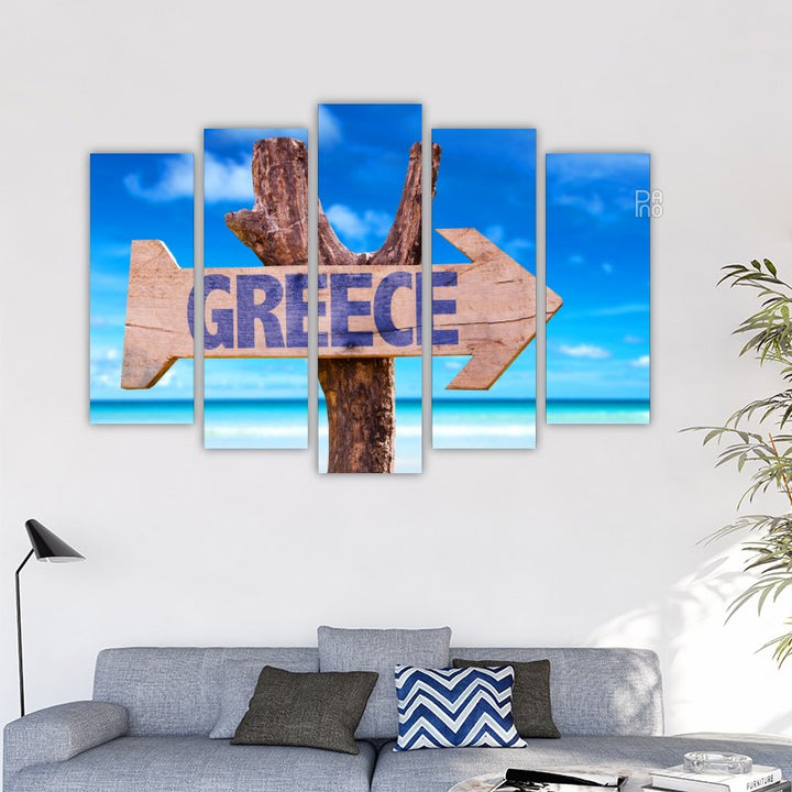 Wooden Sign Greece