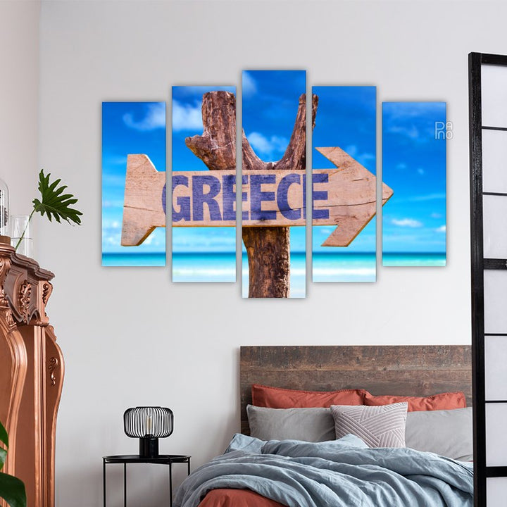 Wooden Sign Greece