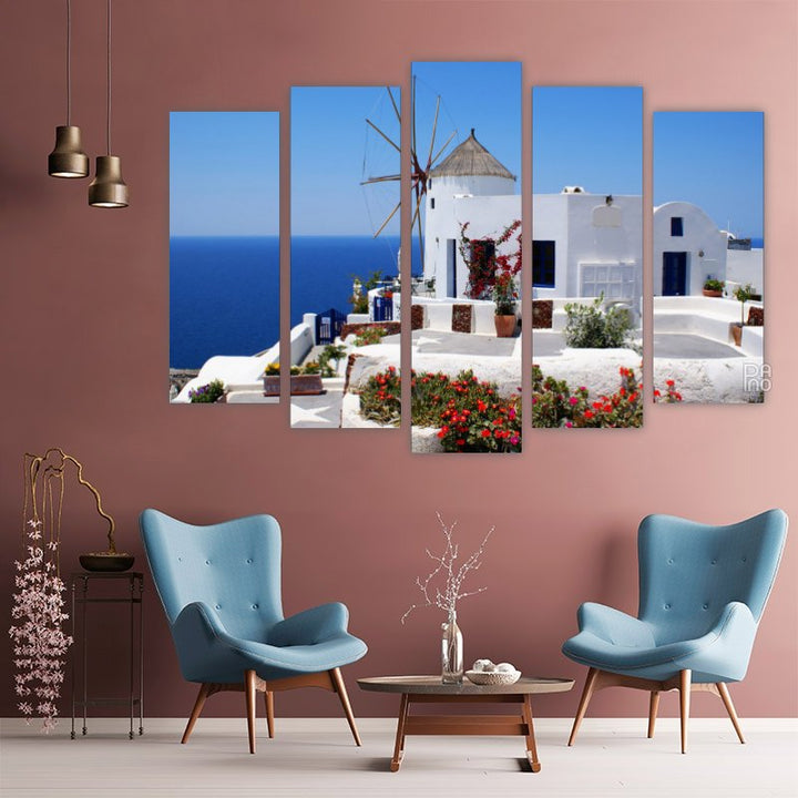 Windmill on Santorini Island