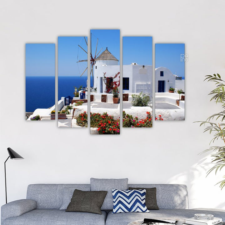 Windmill on Santorini Island