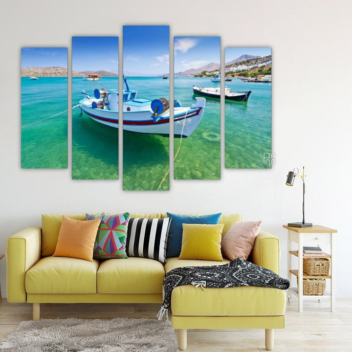 Fishing Boats along the Coast of Crete