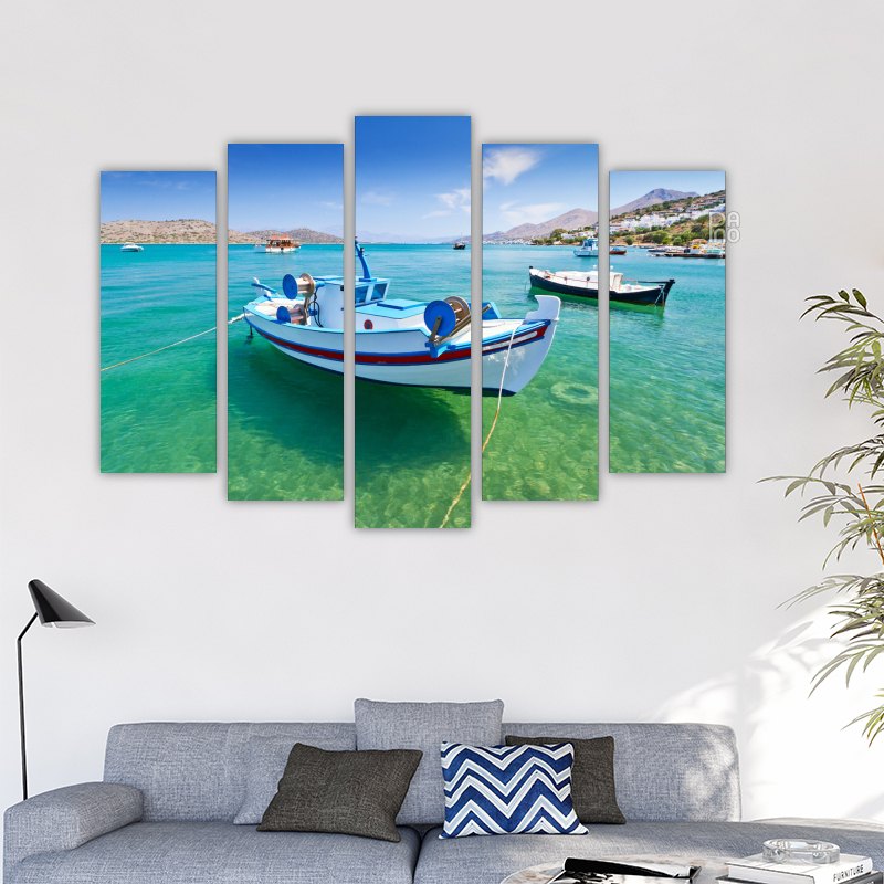Fishing Boats along the Coast of Crete