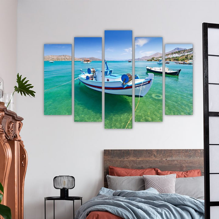 Fishing Boats along the Coast of Crete